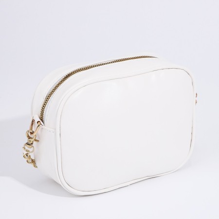 Bag Cross-Bodi with a zipper, white color-1