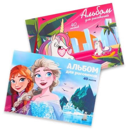 Album for drawing gluing 40 sheets, 2 pieces, Disney-1