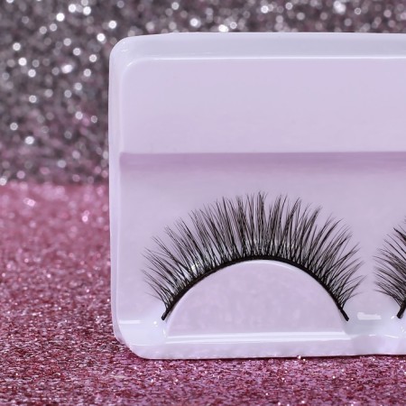 Eyelashes overhead "look", without glue, black color-2