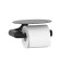 Holder for IDDIS toilet paper, with a shelf, matte black, stainless steel