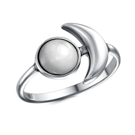 Ring "Palamotra" Moon, echoing with oxidation, 17.5 size