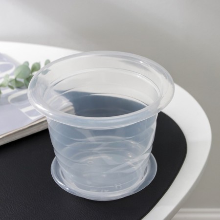 Pot for orchids with a pallet, 1 l, the color is transparent-1