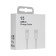 Type-C cable-Type-C, 3 A, 60 W, 1 m, data transfer, braid fabric, white