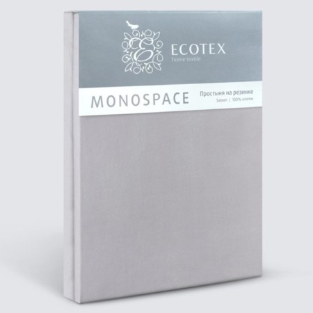 The sheet on the elastic band "Monopsece", size 90x200x23 cm, dark gray color-2