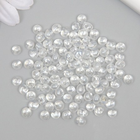 Glass beads 4 mm "drip. Ice fog" 10 g-1