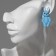 Earrings plastic "hares", blue color