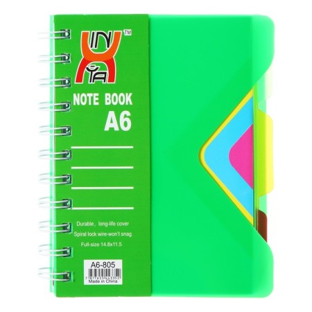 Notepad on the crest A6, 100 sheets, line, plastic cover, with dividers, New, mix-3