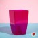 Pot for orchids, 2 l, 12.5 × 19.5 cm, plastic, transparent raspberry