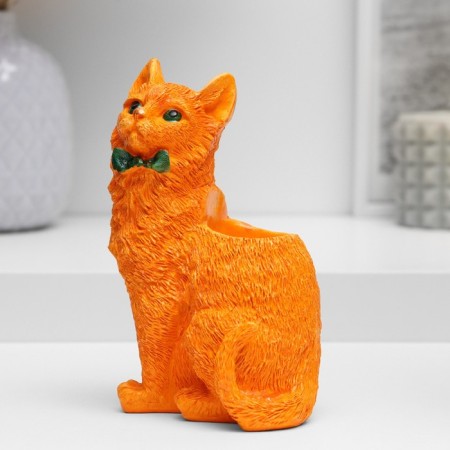 VAZA - Pencil "Cat with a bow" 15x12x10cm, red-1