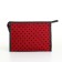 Cosmetic bag with lightning, red color