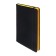 Leduced Diary A5, 140l, Cage, leatherette, elastic band, yellow cut, black
