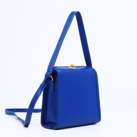 Cross-Body bag on the valve, blue color-2