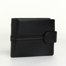 Male purse on the button, black color