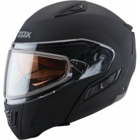 Snowmobile helmet Zox Condor, glass with electric heating, matte, size XL, black