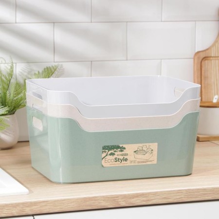 SCANDI storage basket, 10 l, 34 × 24 × 14 cm, color mix-13