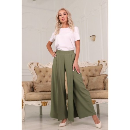 Women's pants, size 44, khaki color-10
