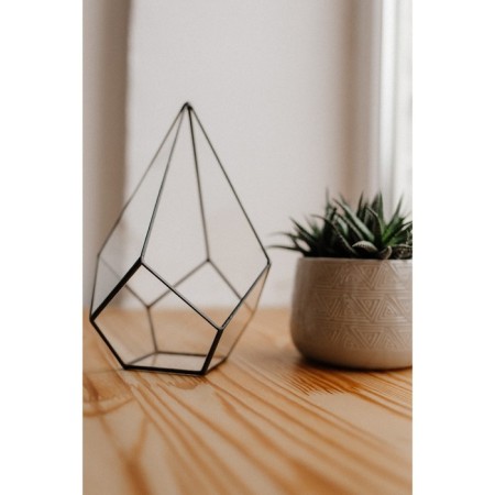 Florarium "Drop narrow", copper seams-1