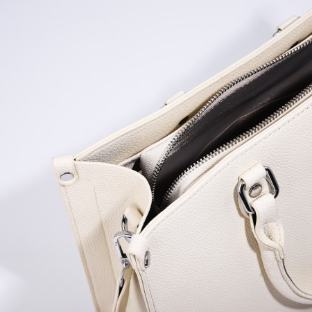 Bag Female Tout with zipper, white color-7
