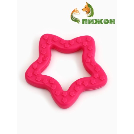 Chewing toy Superproof "Star", 8 cm, pink