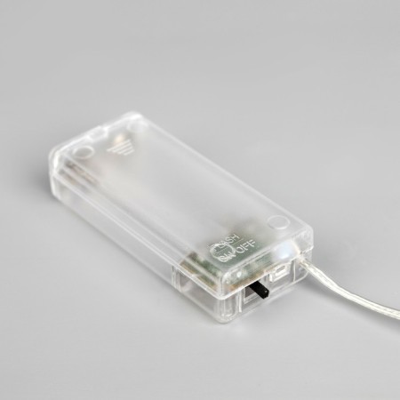 Garland "thread" 2 m dews with nozzles "Zvezda", IP20, silver thread, 20 LED, glow of multi, 2 modes, AAX2-4