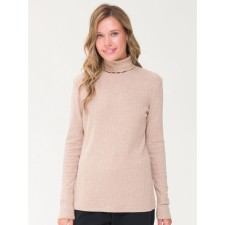 Women's turtleneck, size 42, beige color