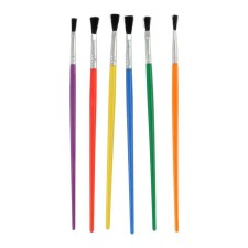 Synthetics pile brush, No. 2, with a colored handle