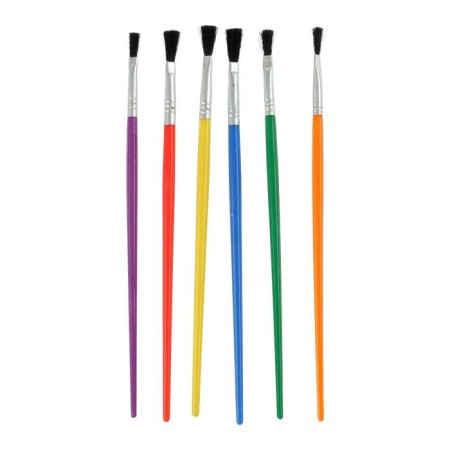 Synthetics pile brush, No. 2, with a colored handle
