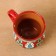 Mug of Rishtan ceramics "Flowers", 330 ml, red