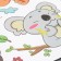 Sticker plastic interior color Rostomer "Beasts on a tree" set 2 sheets 45x30 cm