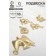 Suspension "Bird" Seagull, set 10 pcs., Color gold