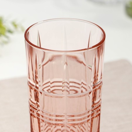 High glass glass "Dallas", 380 ml, pink color-4