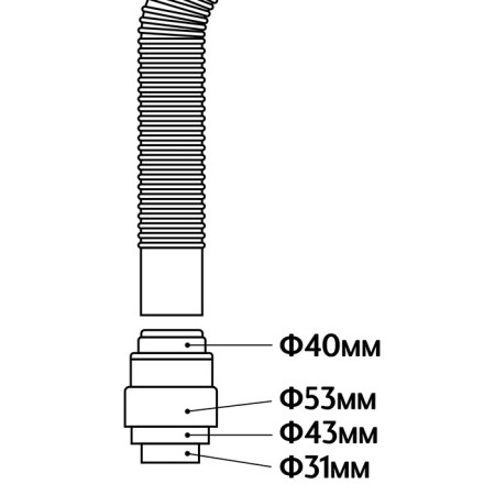 Siphon for washing Aflorn AF90101-1, 3 1/2 "-9