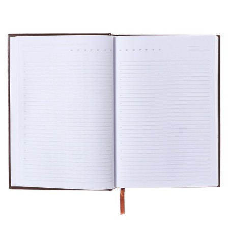 Leduced Diary A5, 160 sheets, Attomex. Orion, solid boumvinyl cover with foam rubber, liesse, block 70 g/m2, brown-6