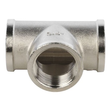The STOUT SFT -0020-000034, 3/4 ", internal/internal thread, nickelled brass-2