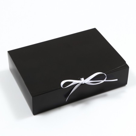 The box is folding, black, 21 x 15 x 5 cm