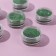 A set of sparkles for decor, small grinding, green color, 6 pieces