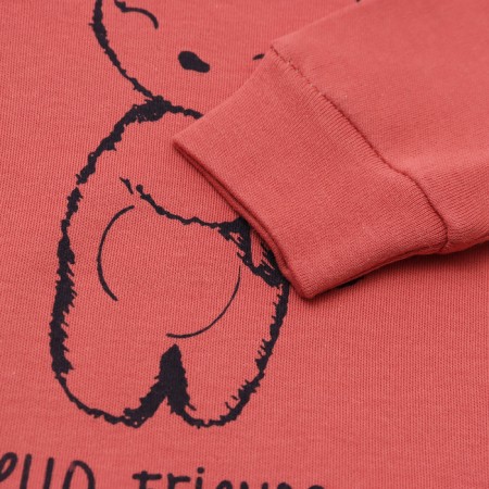 Kit for children (longshit, pants), carmine color, height 68-2