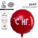 The ball foil New Year's circle 18 "with NG", the color is red, with the substrate