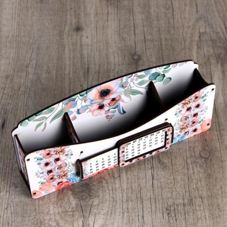 Organizer for stationery "Flower Valley", with an eternal calendar-1