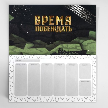 Gift set: A5 diary, 80 sheets and planning, 50 l. "Strong spirit"-8