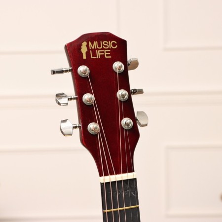Acoustic guitar Music Life QD-H40Q-HW, Red-1