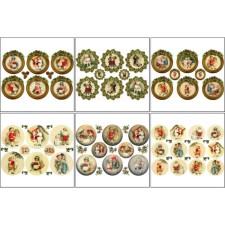 Set of decoupage maps 6 pcs 
