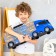 Auto -Vorot Case Givito "Police Plot", with cars, with a tunnel, blue color, 59 cm