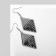 Hanging earrings "rhombus" double, silver-black color, 6 cm