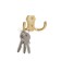 Hook furniture tundra KM201SG, two -rod, matte golden color