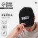 Men's cap with Danger ribbon, black color, rr 56