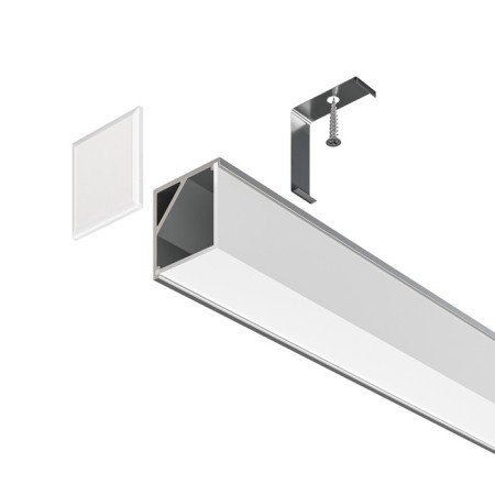 Aluminum profile LED Strip Alm009S-2M, 200x1.6x1.6 cm, silver color-3