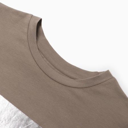 Female T-shirt, brown color, ONE SIZE (42-46)-1