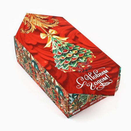 The prefabricated finfet box "Luxurious balls", 18 x 28 x 10 cm, New Year-1