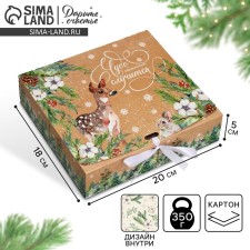 The box is a folding bilateral “Miracle will happen”, 20 x 18 x 5 cm, New Year